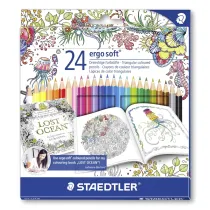 Staedtler Kredki Ergosoft, kolekcja Johanna Basford, 24 kolory