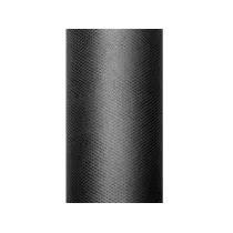 PartyDeco Tiul g�adki czarny 0,3x9m