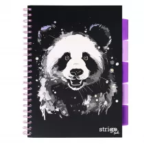 Koozeszyt Strigo A4 Project Book Panda czarny w kratk