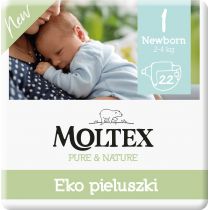 Moltex Ekologiczne pieluszki 1 Newborn 2-4kg 22 szt.