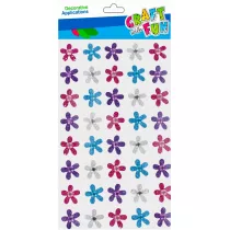 Craft with Fun Naklejki Kwiatuszki brokat 501872