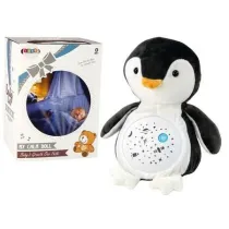 Pluszowy usypiacz Mi� Pingwin �wiat�a d�wi�ki LeanToys