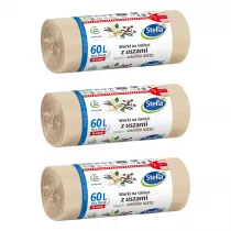 Stella Worki na mieci z uszami - zapach vanilla latte 60L Zestaw 3 x 16 szt.