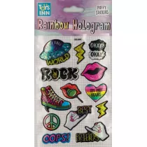 Stnux Naklejki rainbow hologram - Rock