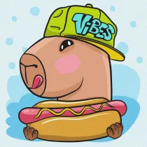 Malowanie po numerach - Kapibara i hot dog Kids Ideyka