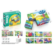 Puzzle Klocki z obrazkami Dinozaury Adar