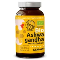 Diet-Food Ashwagandha ekstrakt (300 mg) Suplement diety 120 tab. bio