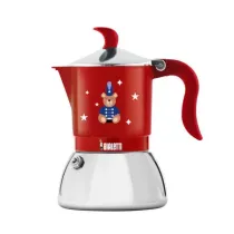 Bialetti Kawiarka Fiammetta Induction Joyful Christmas 2tz czerwona 100 ml