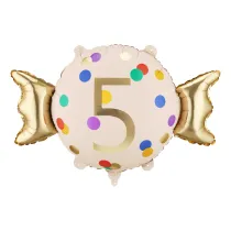 PartyDeco Balon foliowy Cukierek   5  , 61x37 cm, mix  1 op. / 1 szt.
