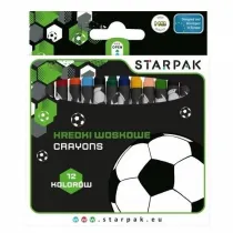 Starpak Kredki woskowe 12 kolorw Football