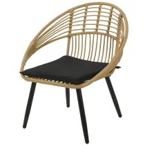 Krzeso rattanowe z poduszk 71x65x80 cm