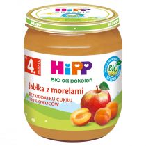 Hipp Jabłka z morelami po 4. miesiącu 125 g Bio