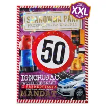 Yeku Karnet Premium Mandat 50 urodziny damskie (24x33cm)