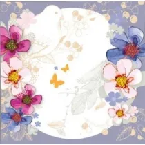 Clear Creations Karnet Swarovski kwadrat CL2903_BL Kwiaty