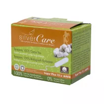 Silver Care Organiczne baweniane tampony Super Plus bez aplikatora 15 szt.