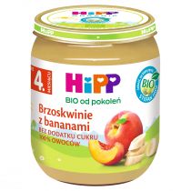 Hipp Brzoskwinie z bananami po 4. miesiącu 125 g Bio