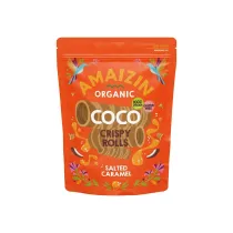 Amaizin Rurki waflowe kokosowe o smaku s�ony karmel bezglutenowe 140 g Bio