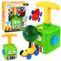 Zabawka edukacyjna wyrzutnia balon�w autek �aba LeanToys