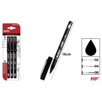 Mp Main Paper Marker precyzyjny kaligraficzny czarny 3szt.blister