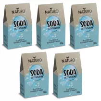 Naturo Soda oczyszczona do zastosowania w gospodarstwie domowym Zestaw 5 x 500 g