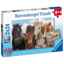 Puzzle 2x24 el. Konie Ravensburger