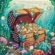 Mozaika piankowa skrzynia skarbw 25x25cm Titanum