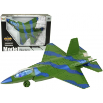 Samolot wojskowy odrzutowiec zielono-niebieski Leantoys