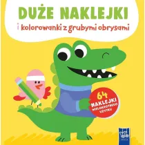 Du�e naklejki i kolorowanki z grubymi obrysami. Krokodyl