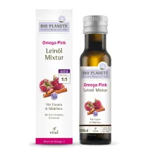 Bio Planete Omega pink - mieszanka z olejem lnianym (malina, cynamon, kurkuma) 100 ml Bio