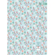 Teczka kartonowa z gumk�, Floral Art, niebieska, 24x31cm, Happy Color