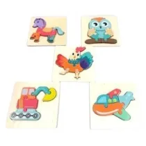Puzzle drewniane zwierzta Toys Pawe Wojda