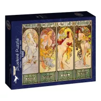 Puzzle 1000 el. Cztery pory roku, Alfons Mucha,1900 Bluebird Puzzle