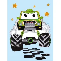 Diamentowa mozaika - Zielony samochodzik 15x20cm Ideyka