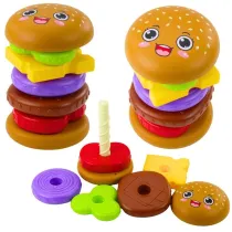 Uk�adanka piramida hamburger 7el LeanToys