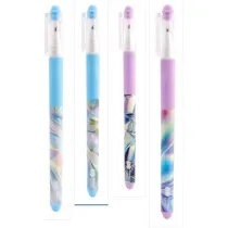 Happy Color D�ugopis wymazywalny 0,5 mm niebieski Holo Wave z gripem