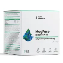 Aura Herbals MagFuse: magnez + B6 suplement diety 30 x 2.58 g GRATIS