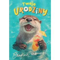 Karnet okazjonalny B6 z kopert� Urodziny PAN DRAGON KB6HOLO-34