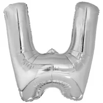 Amscan Balon foliowy litera W srebrna 79x86cm