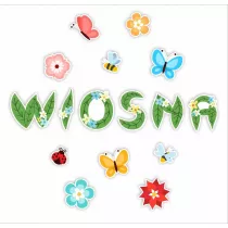 LearnHow Napis dekoracyjny jednostronny Wiosna