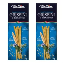 NaturaVena Paluszki chlebowe Grissini z rozmarynem Zestaw 2 x 125 g Bio