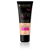 Eveline Cosmetics Selfie Time Foundation & Concealer kryj�co-nawil�aj�cy pok�ad i korektor 01 Porcelain 30 ml
