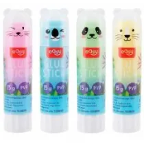Easy Stationery Klej w sztyfcie PVA 15g Zwierztka (24szt) EASY