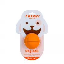 Rucan Ball Medium Orange - M, rednio twarda, pomaraczowa pika na przysmaki dla psa