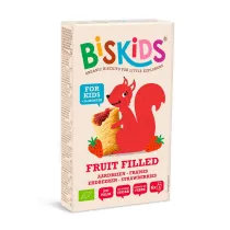 Biskids Ciasteczka z nadzieniem truskawkowym od 3 roku 120 g Bio