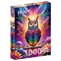 Puzzle 1000 Kolorowa sowa Enjoy