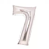 Amscan Balon foliowy cyfra 7 srebrna 45x66cm