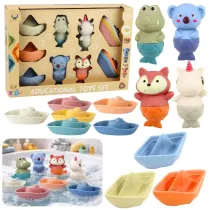 Zestaw do k�pieli ��deczki statki gumowe 13el. LeanToys
