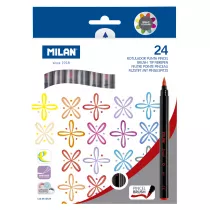 Milan Flamastry z pdzelkiem 24 szt.