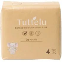 Tuttelu Bambusowe pieluszki jednorazowe, rozmiar 4 (7-11 kg) 24 szt.