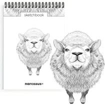 Narcissus Szkicownik A5 pion na spirali Owca 60k z perforacj� 120 gsm